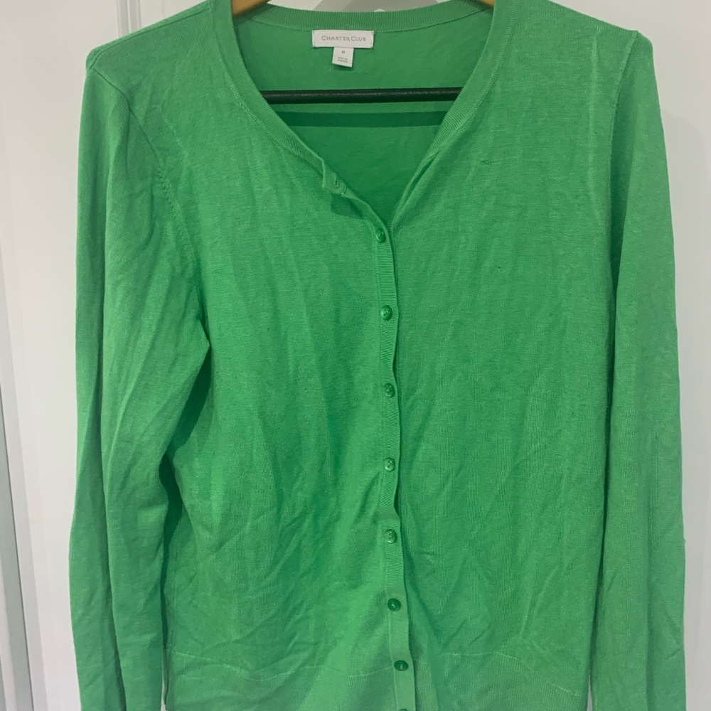 Charter Club Emerald Knit Sweater A11